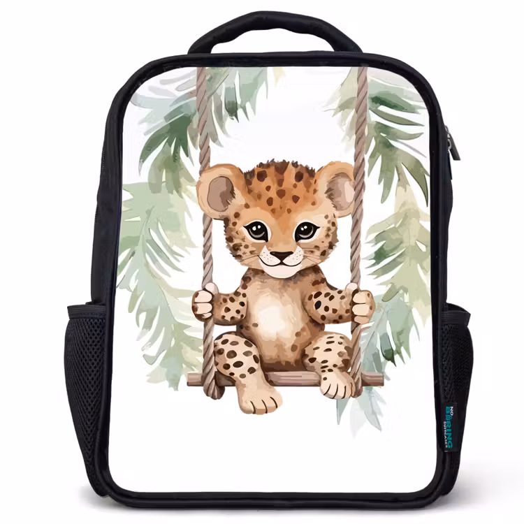 Sac à dos enfant - Noir - Léopard - Animal - Enfants - Jungle — 1