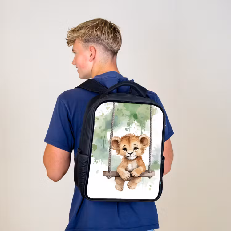 Sac à dos enfant - Noir - Lion - Animal - Enfants - Jungle — 5