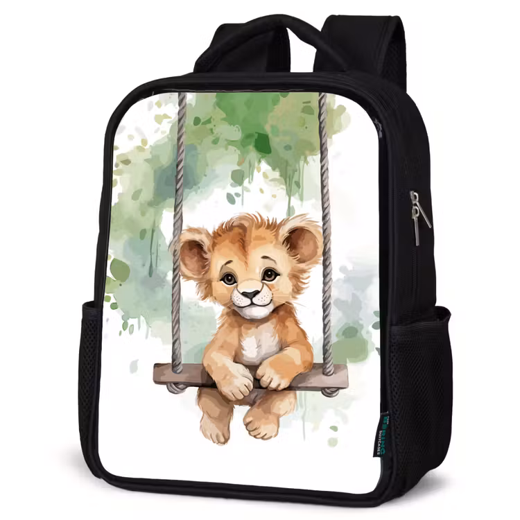 Sac à dos enfant - Noir - Lion - Animal - Enfants - Jungle — 6