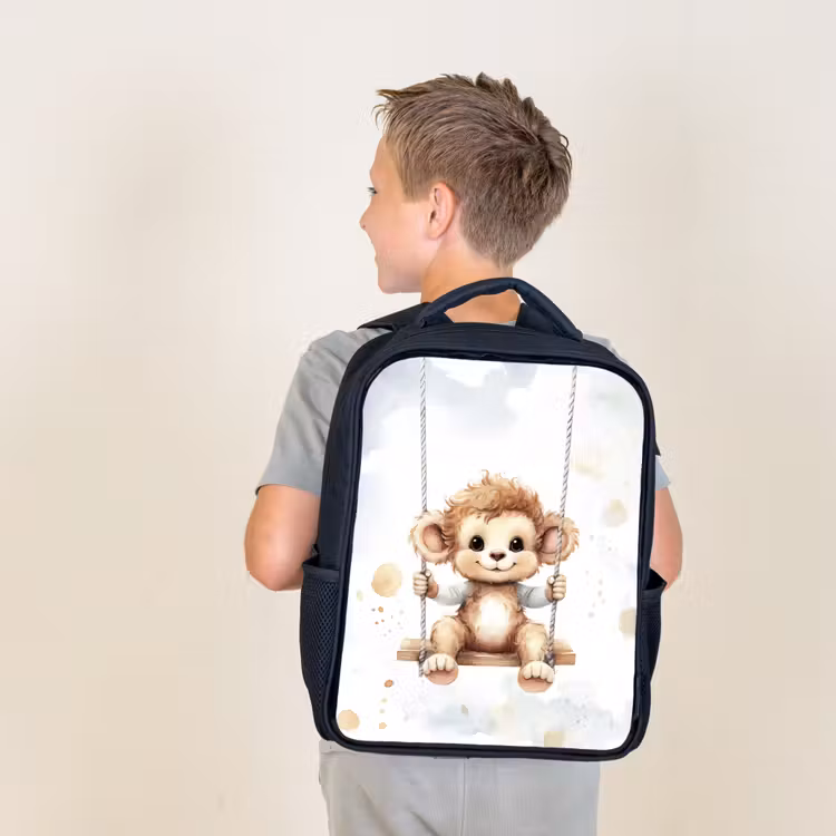 Sac à dos enfant - Noir - Singe - Animal - Enfants — 2