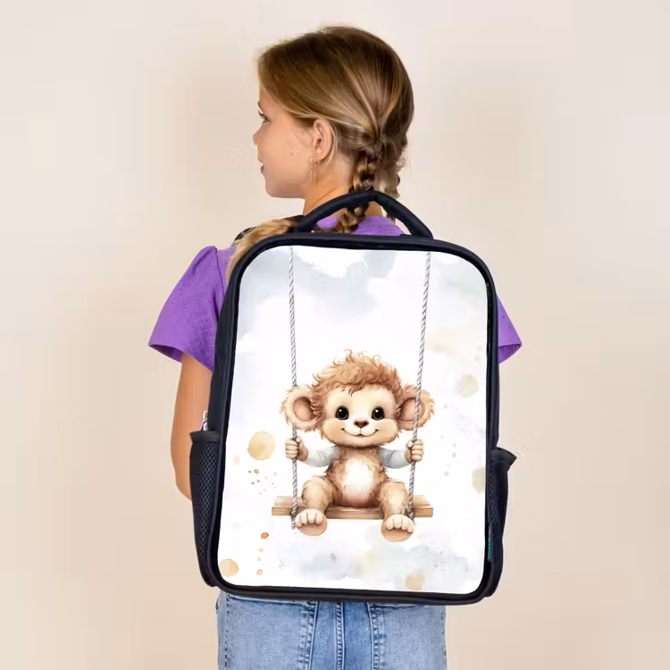 Sac à dos enfant - Noir - Singe - Animal - Enfants — 4
