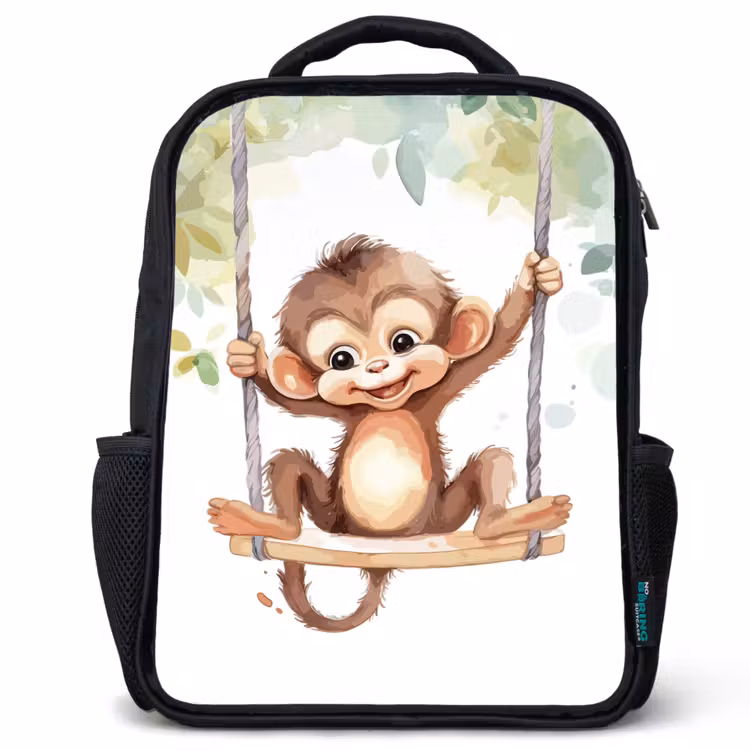 Sac à dos enfant - Noir - Singe - Animal - Enfants - Jungle — 1