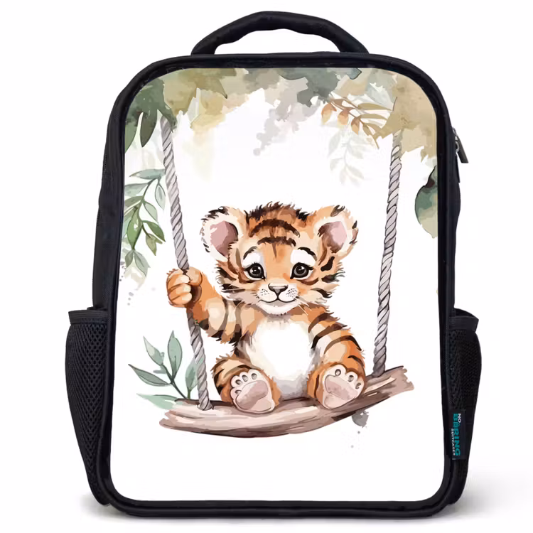 Sac à dos enfant - Noir - Tigre - Animal - Enfants - Jungle — 1
