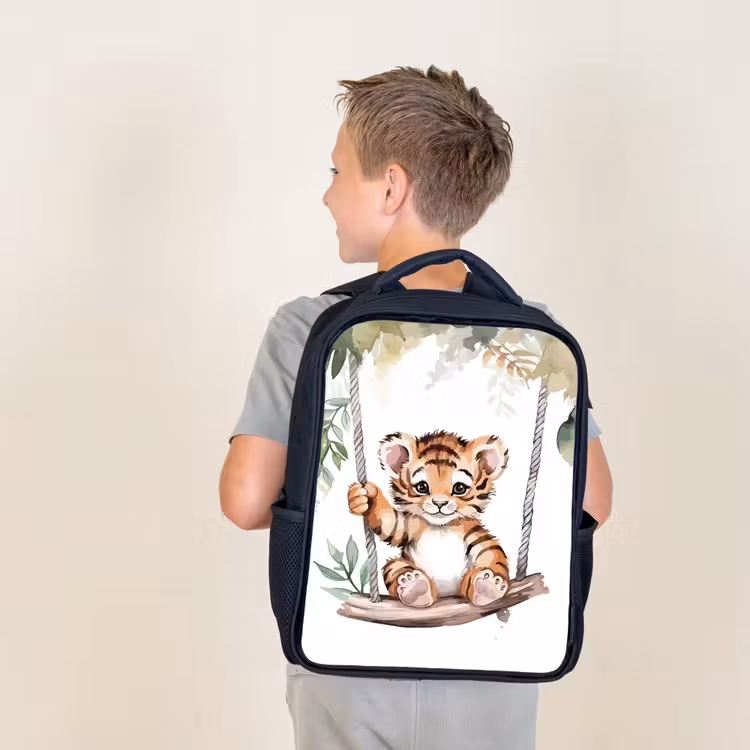 Sac à dos enfant - Noir - Tigre - Animal - Enfants - Jungle — 2