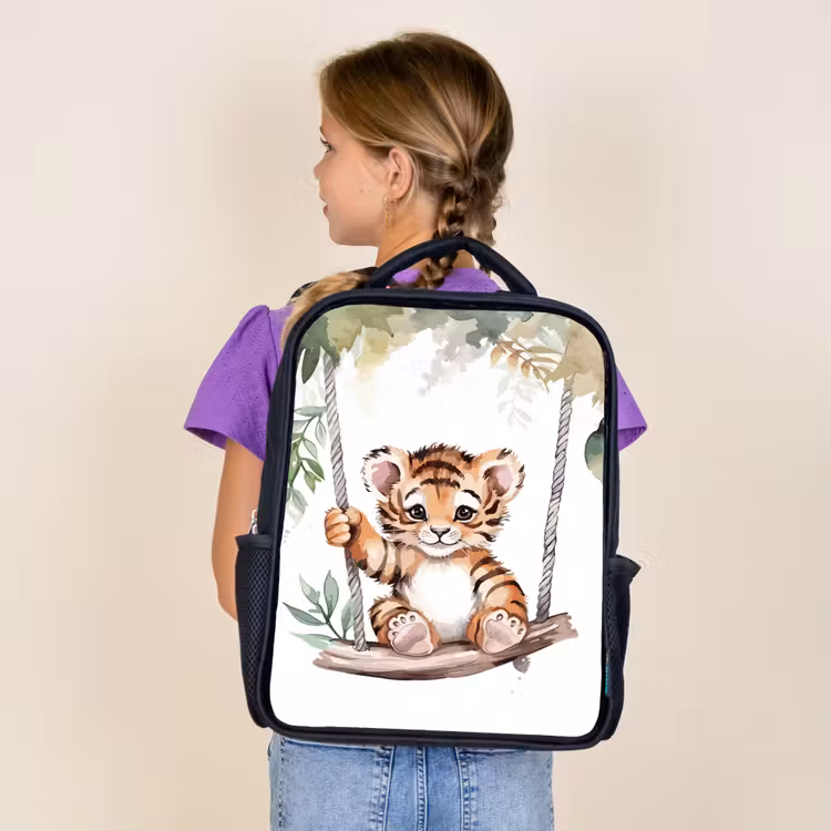 Sac à dos enfant - Noir - Tigre - Animal - Enfants - Jungle — 4