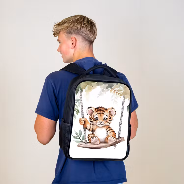 Sac à dos enfant - Noir - Tigre - Animal - Enfants - Jungle — 5