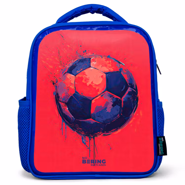 Sac à dos enfant - Bleu - Football - Peinture - Bleu - Rouge — 1
