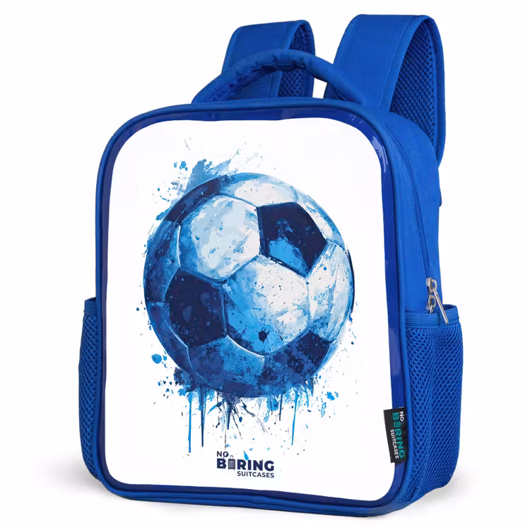 Sac à dos enfant - Bleu - Football - Taches d'encre - Bleu - Ballon — 7