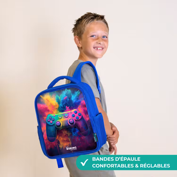 Sac à dos enfant - Bleu - Jeu - Contrôleur - Coloré - Explosion — 4