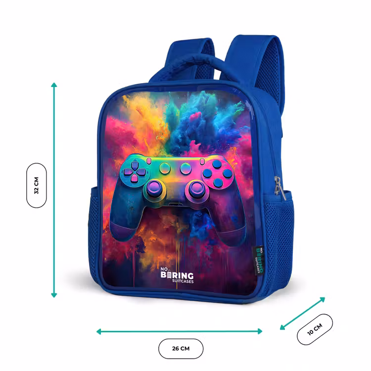 Sac à dos enfant - Bleu - Jeu - Contrôleur - Coloré - Explosion — 6