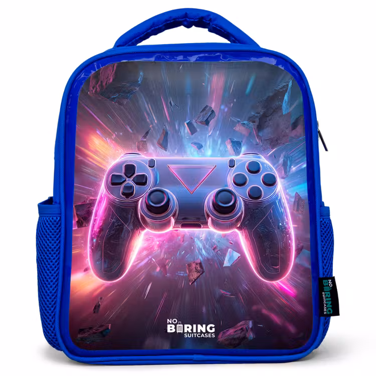 Sac à dos enfant - Bleu - Jeu - Contrôleur - Neon — 1
