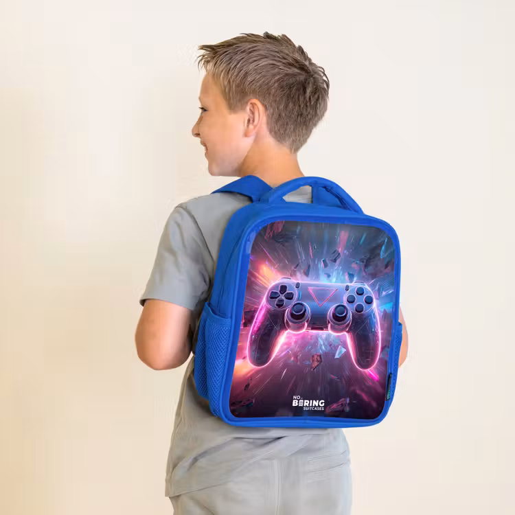Sac à dos enfant - Bleu - Jeu - Contrôleur - Neon — 2