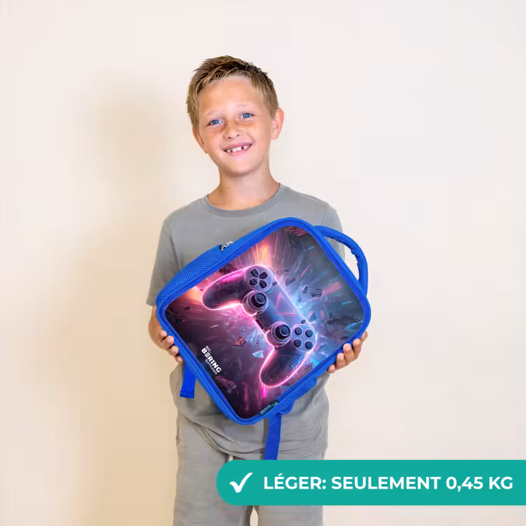 Sac à dos enfant - Bleu - Jeu - Contrôleur - Neon — 3