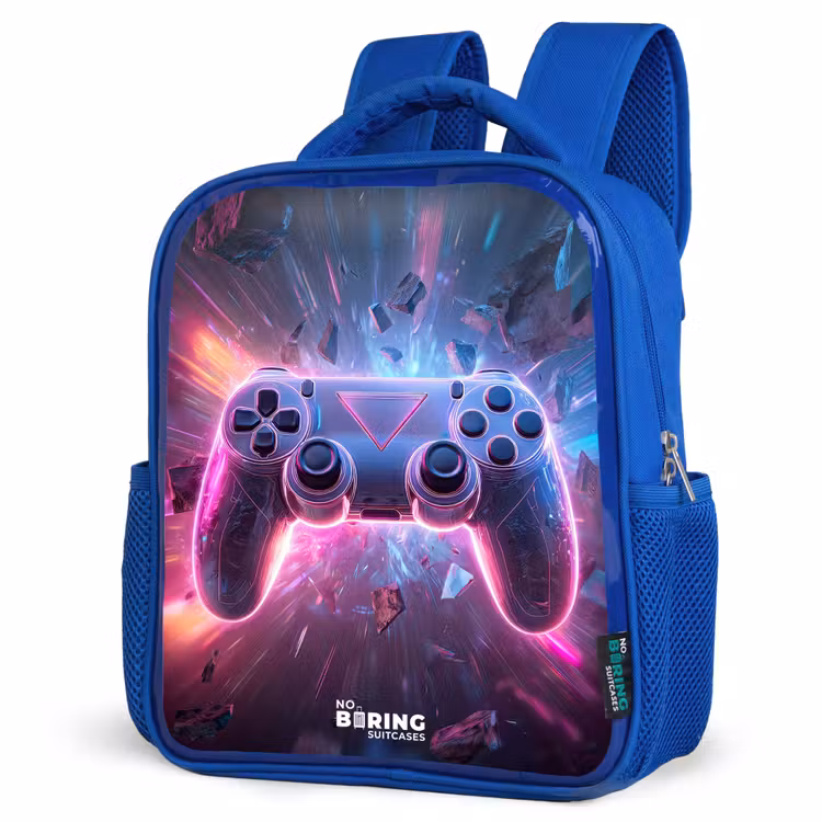 Sac à dos enfant - Bleu - Jeu - Contrôleur - Neon — 7