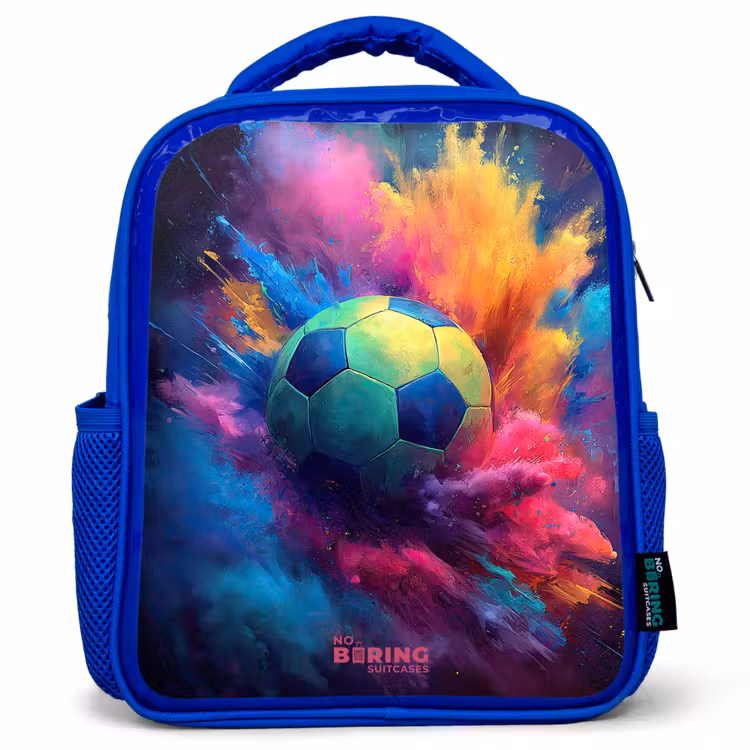 Sac à dos enfant - Bleu - Néon - Boule - Colorée — 1