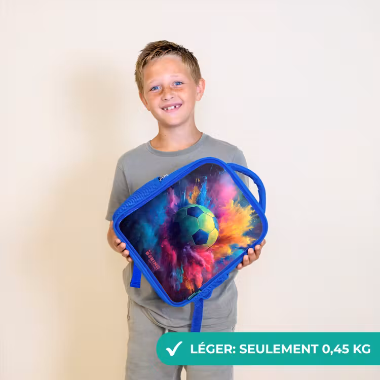 Sac à dos enfant - Bleu - Néon - Boule - Colorée — 3