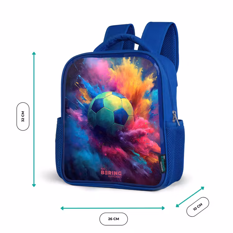 Sac à dos enfant - Bleu - Néon - Boule - Colorée — 6