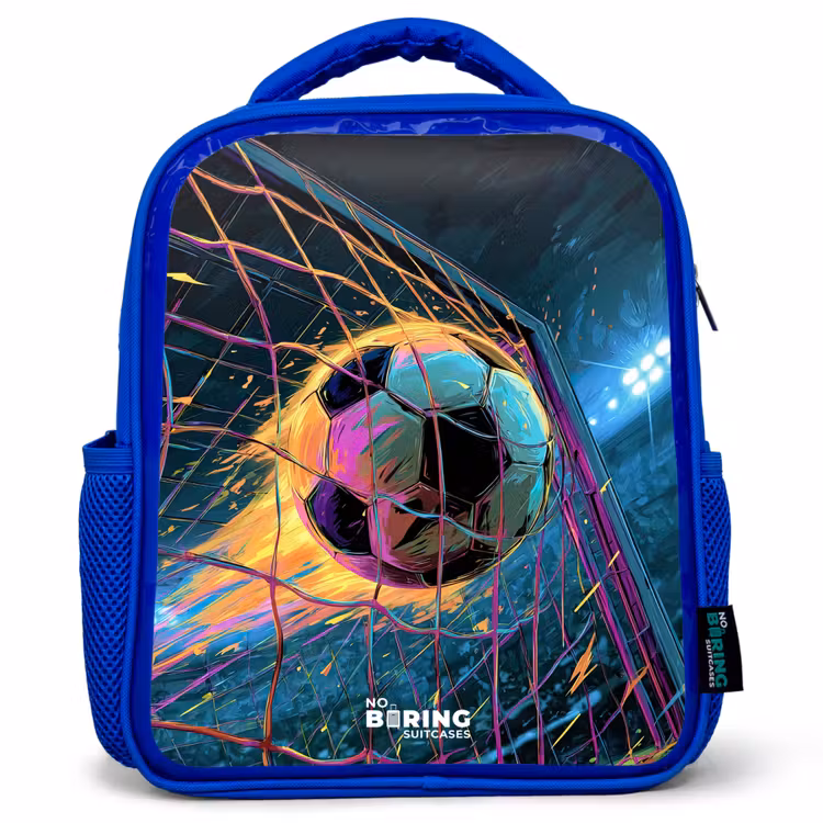 Sac à dos enfant - Bleu - Néon - Filet - Football - Coloré — 1