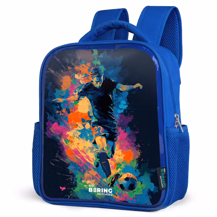 Sac à dos enfant - Bleu - Néon - footballeur - coloré — 7