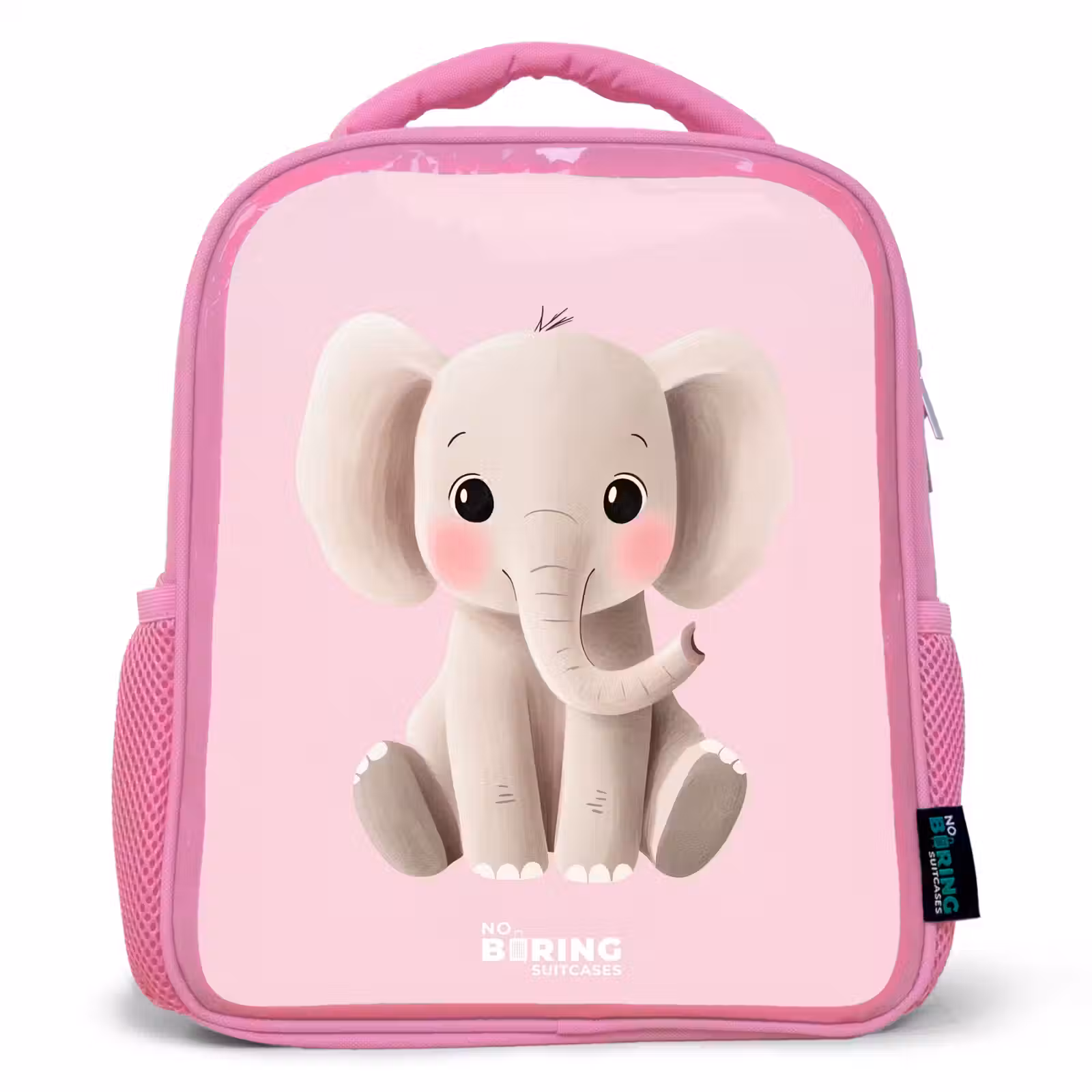 Sac à dos enfant - Rose - Éléphant - Bébé - Fards à joues - Illustration — 1