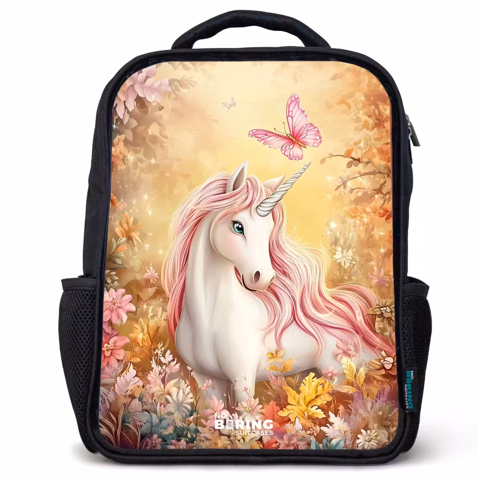 Sac à dos enfant - Rose - Licorne - Papillon - Rose - Crinière — 1