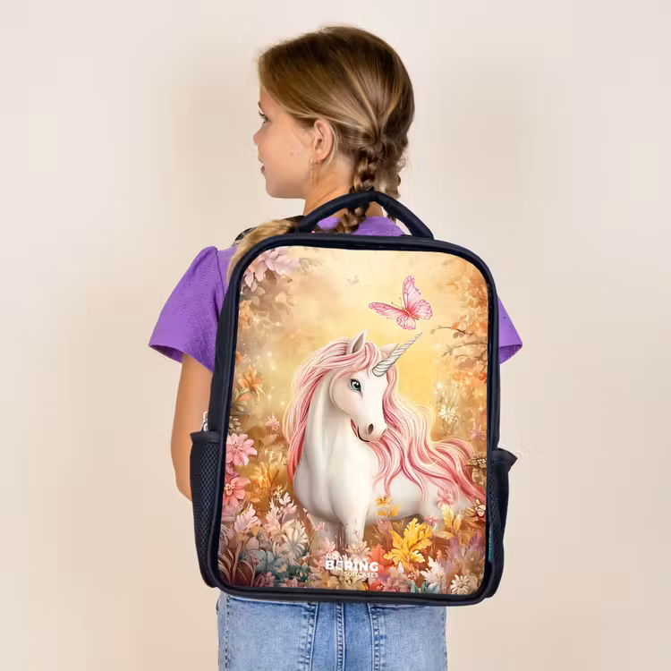 Sac à dos enfant - Rose - Licorne - Papillon - Rose - Crinière — 4