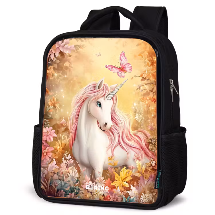 Sac à dos enfant - Rose - Licorne - Papillon - Rose - Crinière — 6