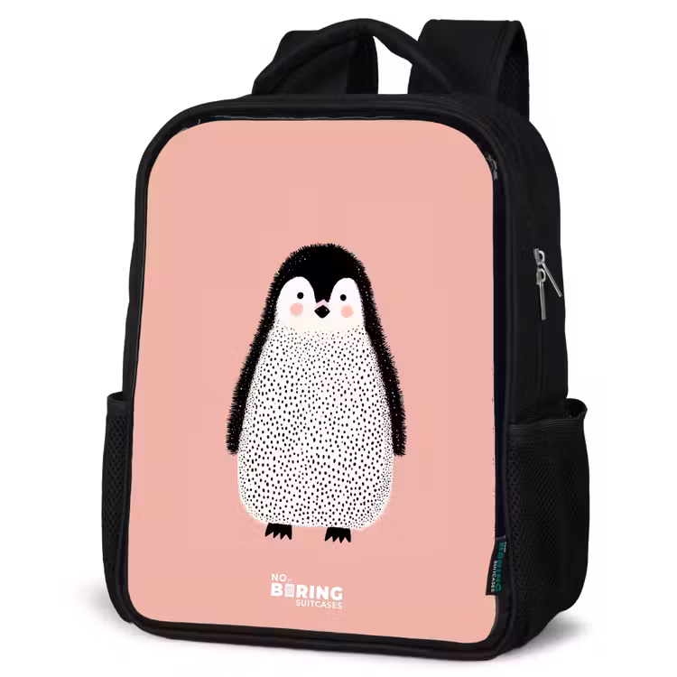 Sac à dos enfant - Rose - Pingouin - Points - Rose - Minimaliste — 6