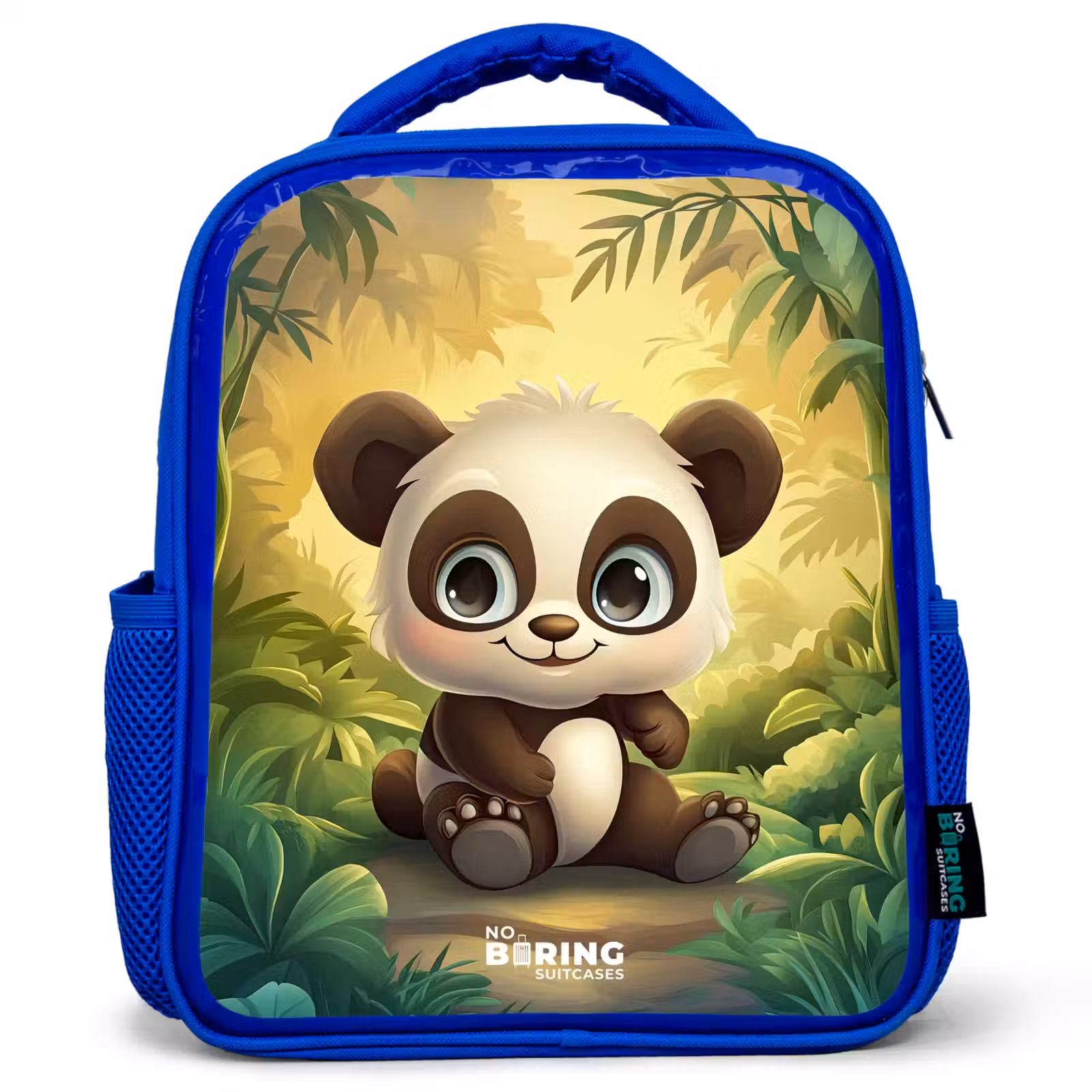 Sac à dos enfant - Bleu - Panda - Forêt de bambous - Vert — 1