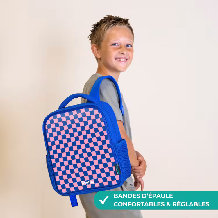 Sac à dos enfant - Bleu - Blocs - Bleu - Rose — 4