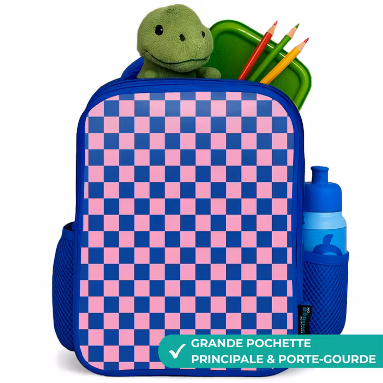 Sac à dos enfant - Bleu - Blocs - Bleu - Rose — 5