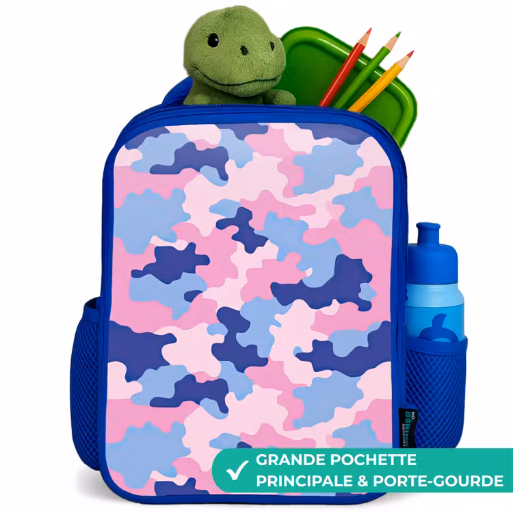 Sac à dos enfant - Bleu - Camouflage - Rose - Bleu — 5
