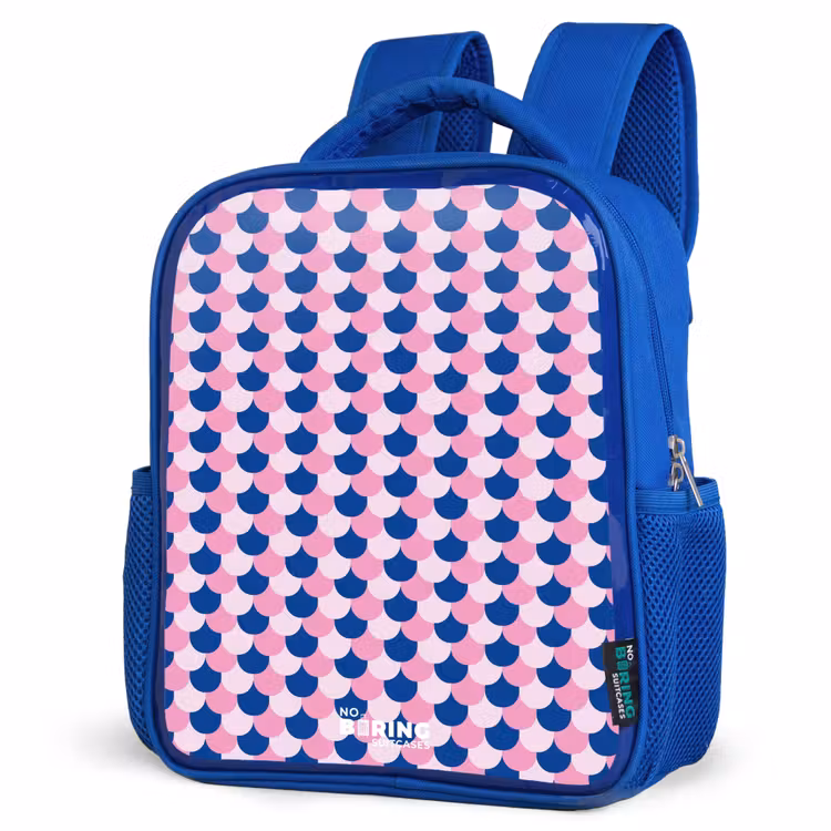 Sac à dos enfant - Bleu - Écailles - Motif - Bleu - Rose — 7