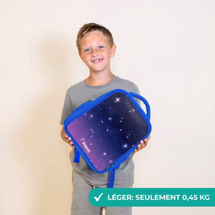 Sac à dos enfant - Bleu - Étoiles - Galaxie - Bleu - Rose — 3