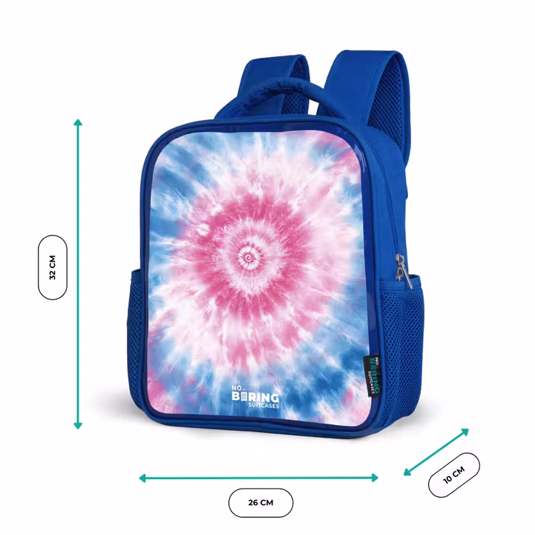 Sac à dos enfant - Bleu - Tie dye - Abstrait - Bleu - Rose — 6