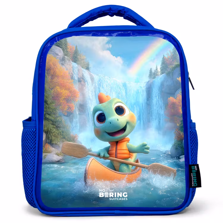 Sac à dos enfant - Bleu - Dino - Nature - Cascade — 1