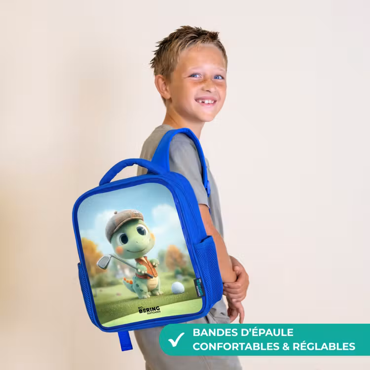 Sac à dos enfant - Bleu - Golf - Dino - Vert — 4