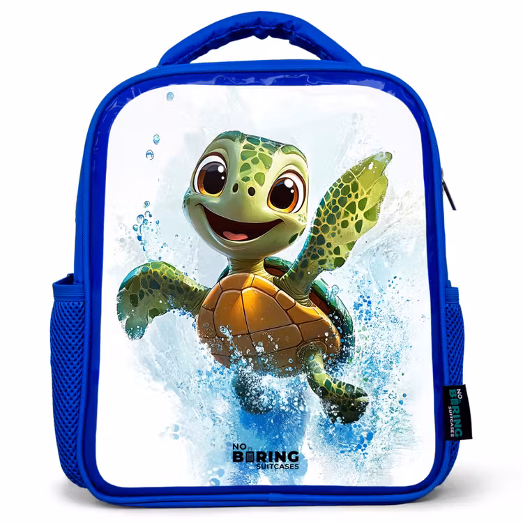Sac à dos enfant - Bleu - Tortue - Eau - Vert — 1