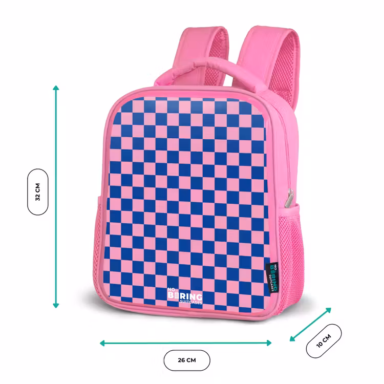 Sac à dos enfant - Rose - Blocs - Bleu - Rose — 3
