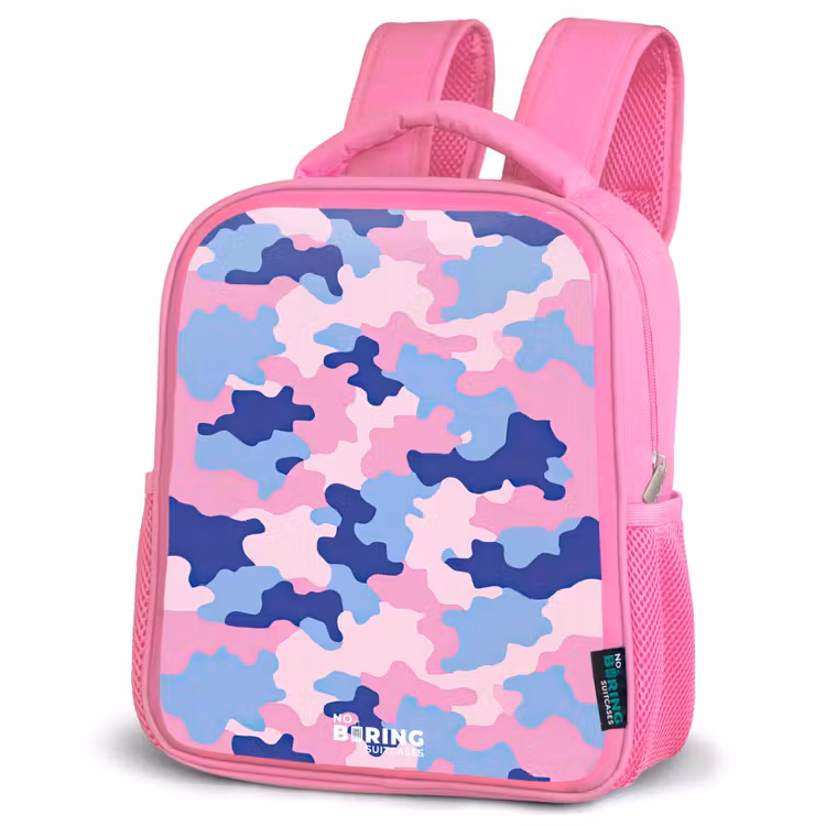 Sac à dos enfant - Rose - Camouflage - Rose - Bleu — 4
