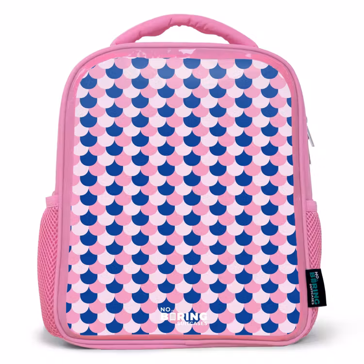 Sac à dos enfant - Rose - Écailles - Motif - Bleu - Rose — 1