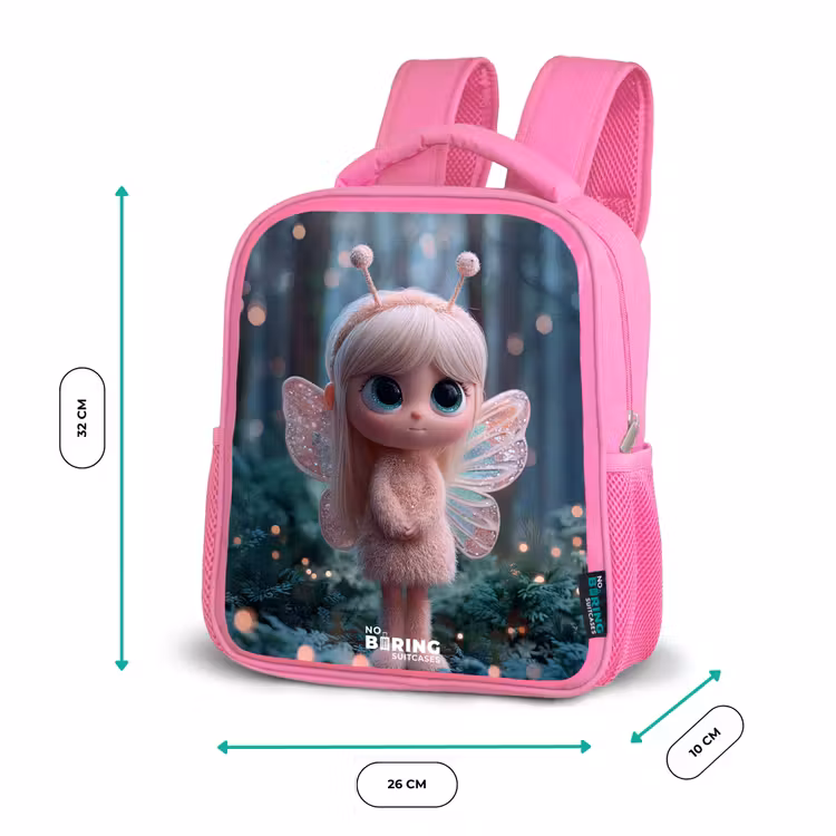 Sac à dos enfant - Rose - Fée - Forêt - Paillettes — 3