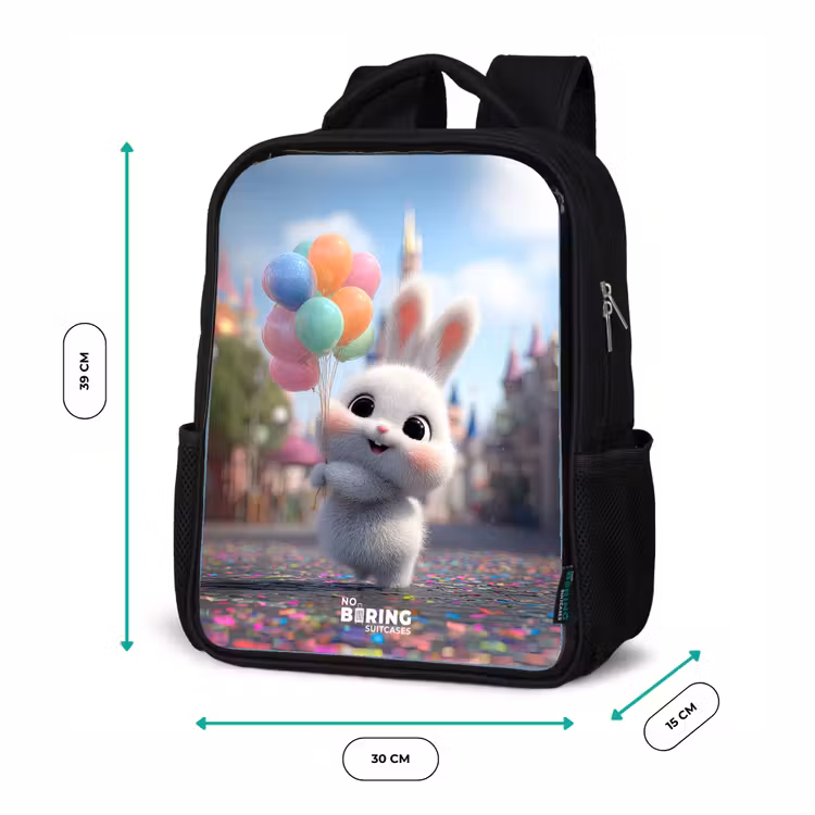 Sac à dos enfant - Rose - Lapin - Ballons — 8