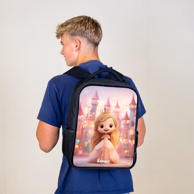 Sac à dos enfant - Rose - Princesse - Rose - Château — 5