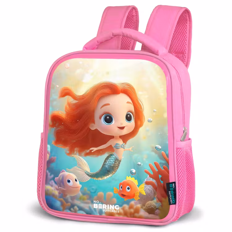 Sac à dos enfant - Rose - Sirène - Poisson - Corail — 4