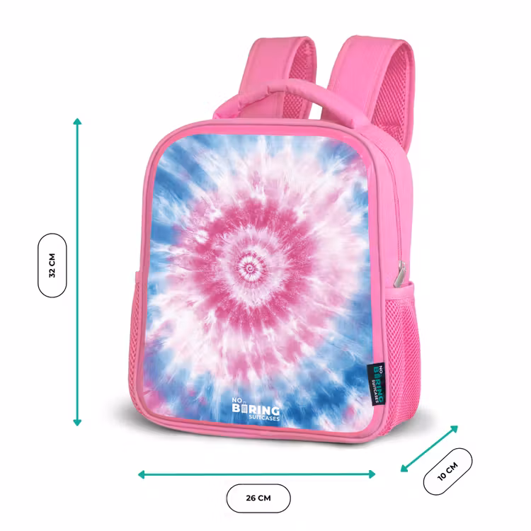 Sac à dos enfant - Rose - Tie dye - Abstrait - Bleu - Rose — 3