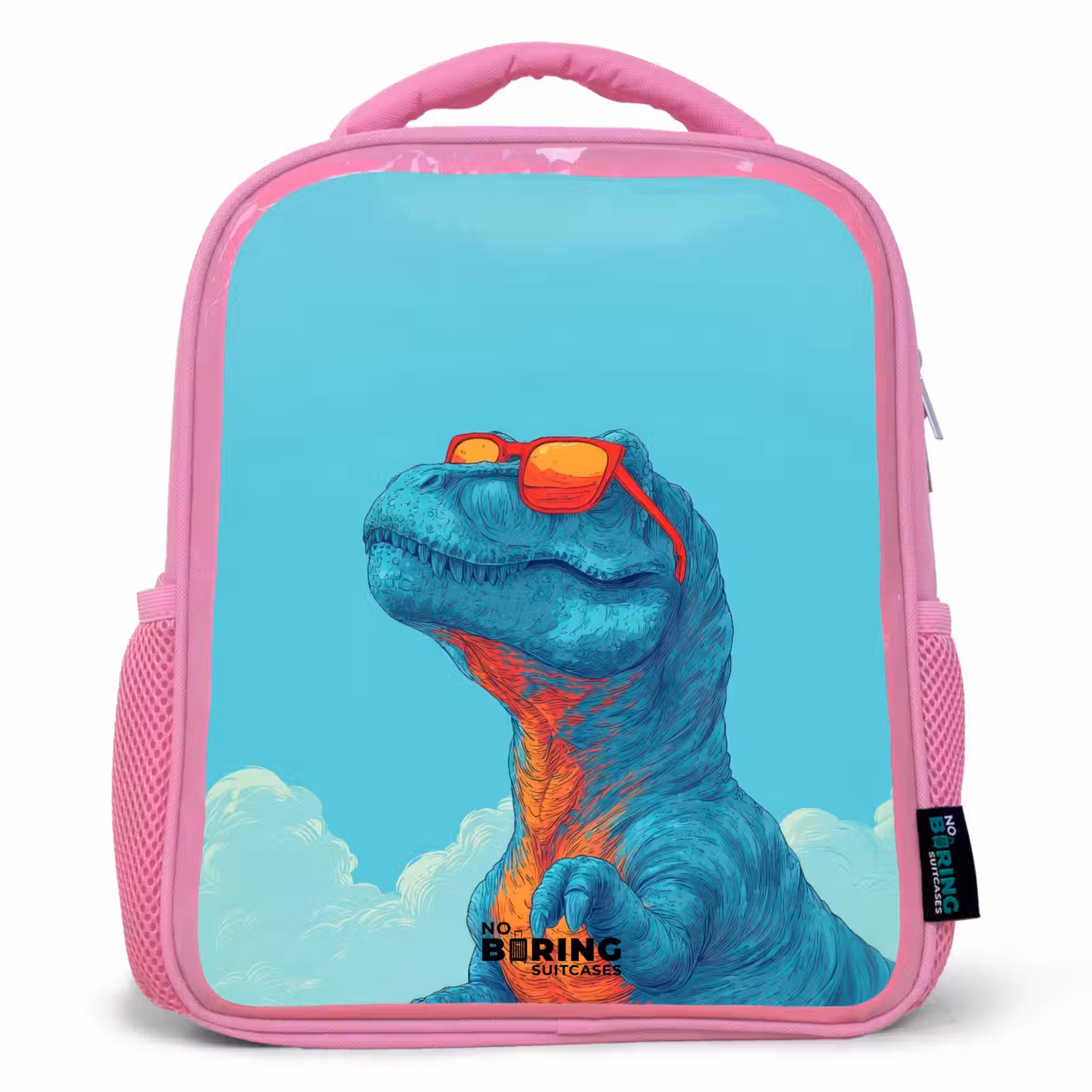 Sac à dos enfant - Rose - Dino - Lunettes de soleil - Bleu — 1
