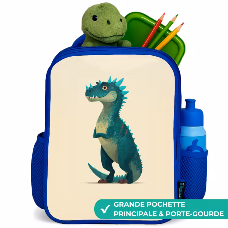 Sac à dos enfant - Bleu - Dino - Animal - Bleu - Vert — 5