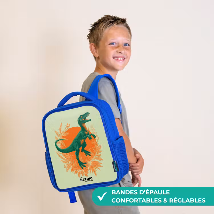 Sac à dos enfant - Bleu - Dino - Nature - Vert — 4