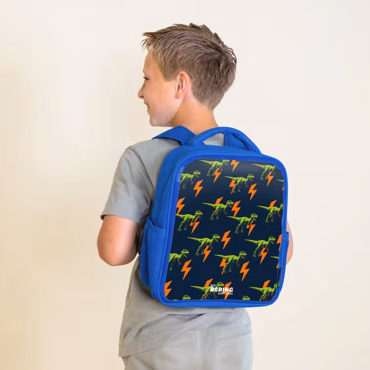Sac à dos enfant - Bleu - Dinos - Foudre - Animaux - Bleu — 2